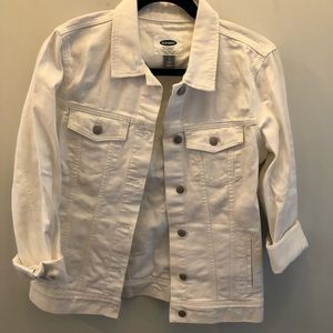 NWT Old Navy Bright White Denim Jacket - Size ST